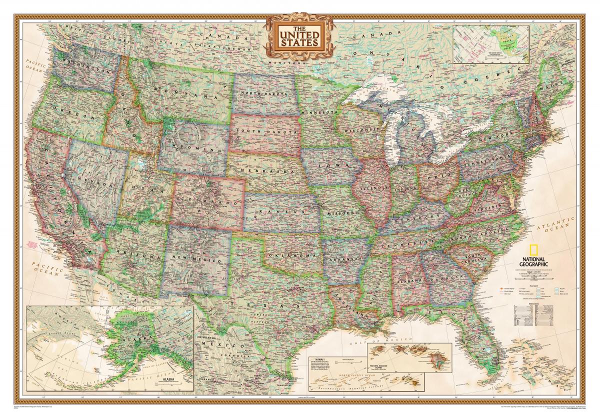 Carte historique des États-Unis