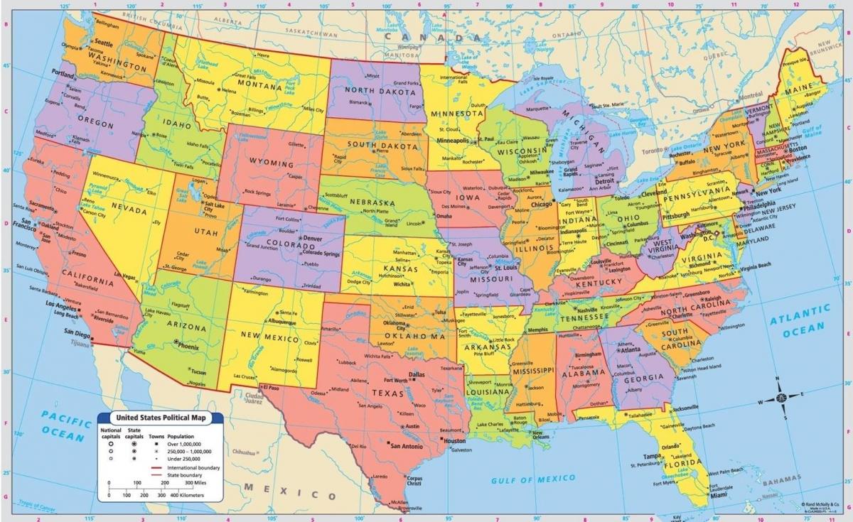 Carte des villes des États-Unis