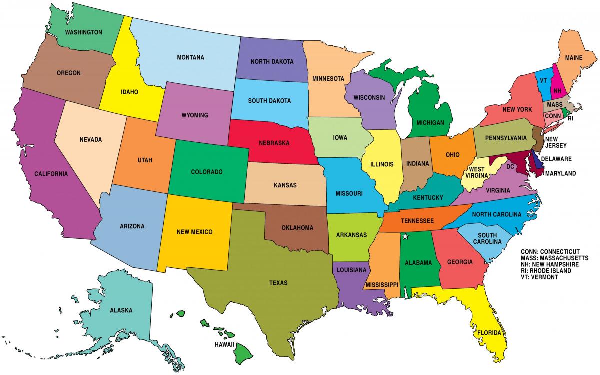 Grande carte des États-Unis