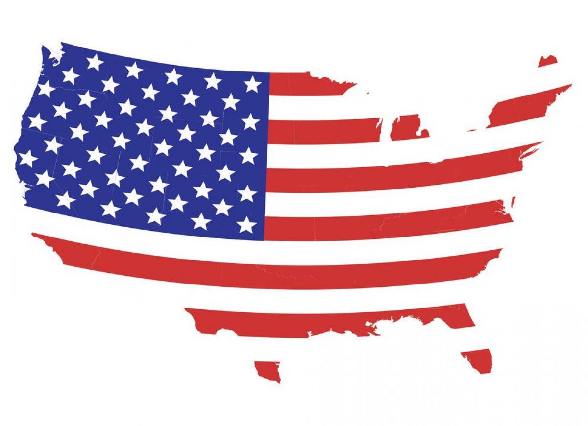 Carte du drapeau américain