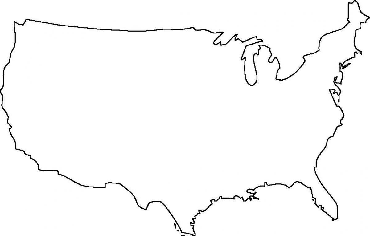 Carte des contours des États-Unis